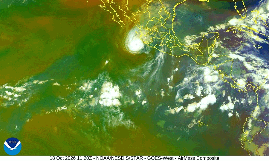 GOES-18 Air Mass Pacífico Este