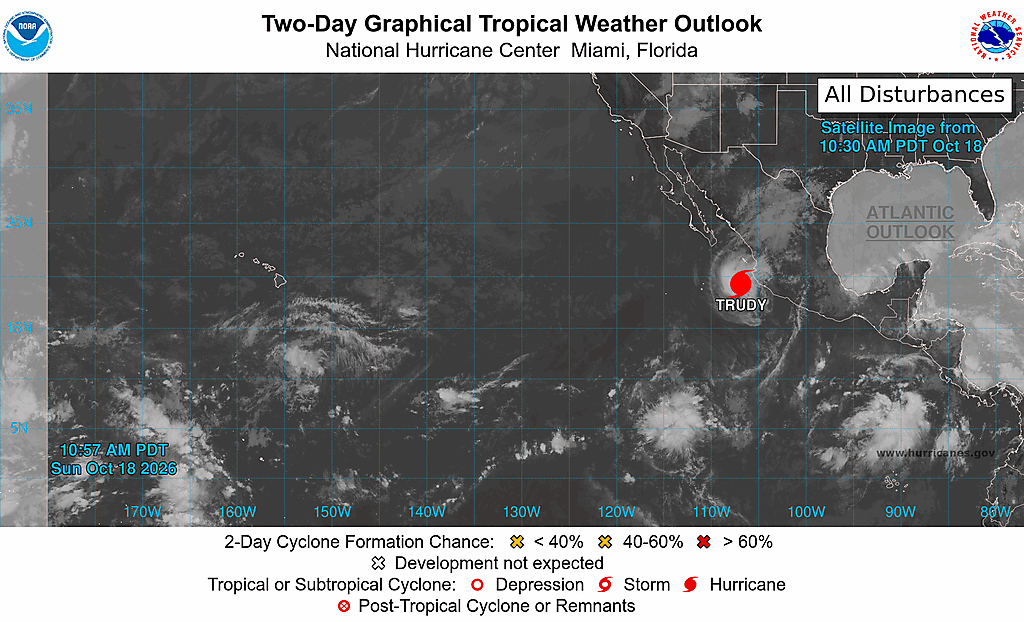 Pronóstico Tropical 2 días - Pacífico Este